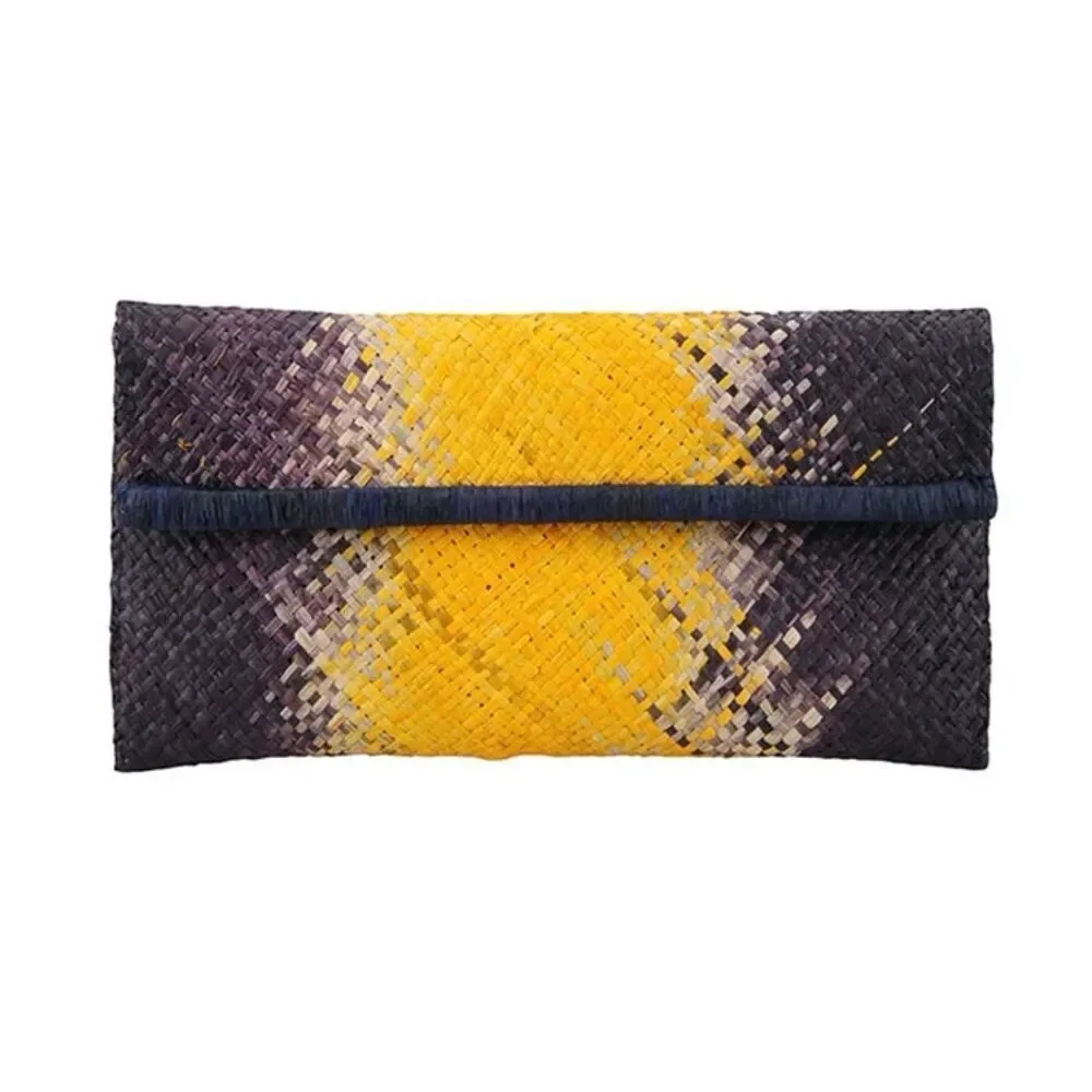 Mar Y Sol Woven Raffia Clutch | Coastal Resort Chic Straw Handbag, $138